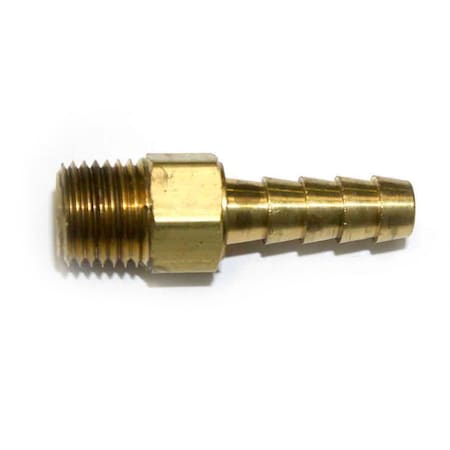 Brass Hose Fitting, Connector, 5/16 Inch Swivel Barb X 1/4 Inch Male NPT End, PK 50